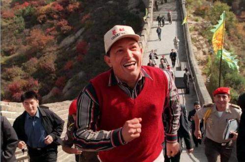 Chávez op de Chinese Muur