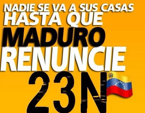 Poster tegen Maduro