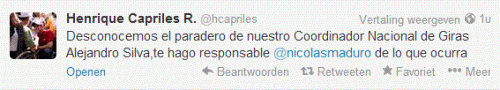 Tweet Capriles