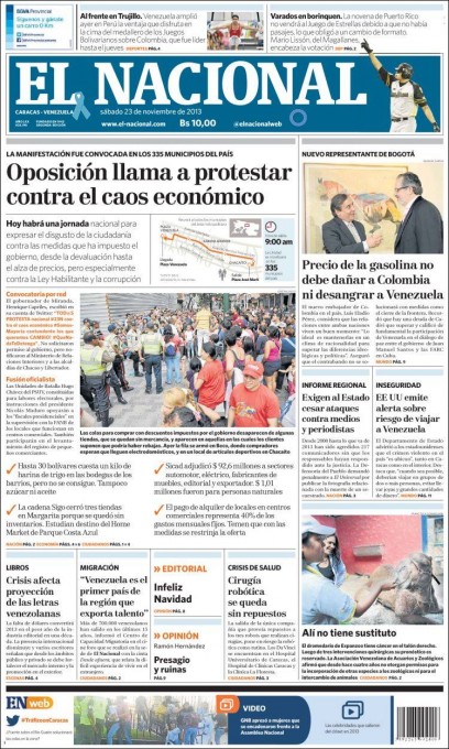 Voorpagina El Nacional