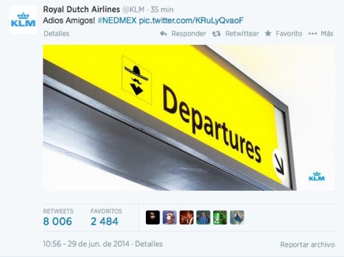 Tweet KLM